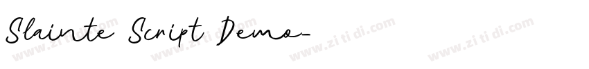 Slainte Script Demo字体转换